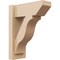 Ekena Millwork 6-in W x 14-in D x 18-in H Funston Slat Rough Cedar Woodgrain TimberThane Outlooker, Primed Tan OUTUR060X14X18FST24RCPR - alternate 1
